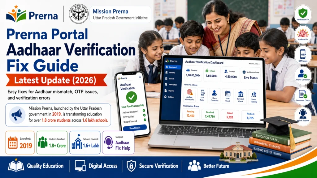 How to Fix Aadhaar Verification Issues on Prerna Portal