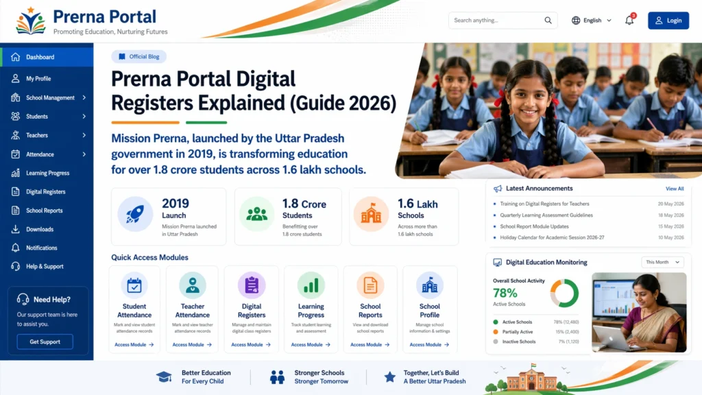 How to Use Digital Registers on the Prerna Portal