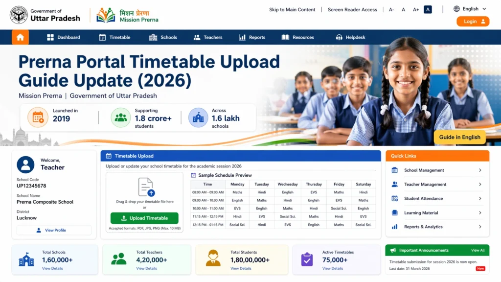 How to Upload Timetable on the Prerna Portal