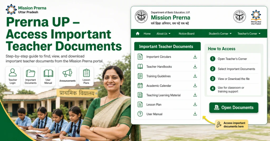 Prerna UP – Access Important Teacher Documents