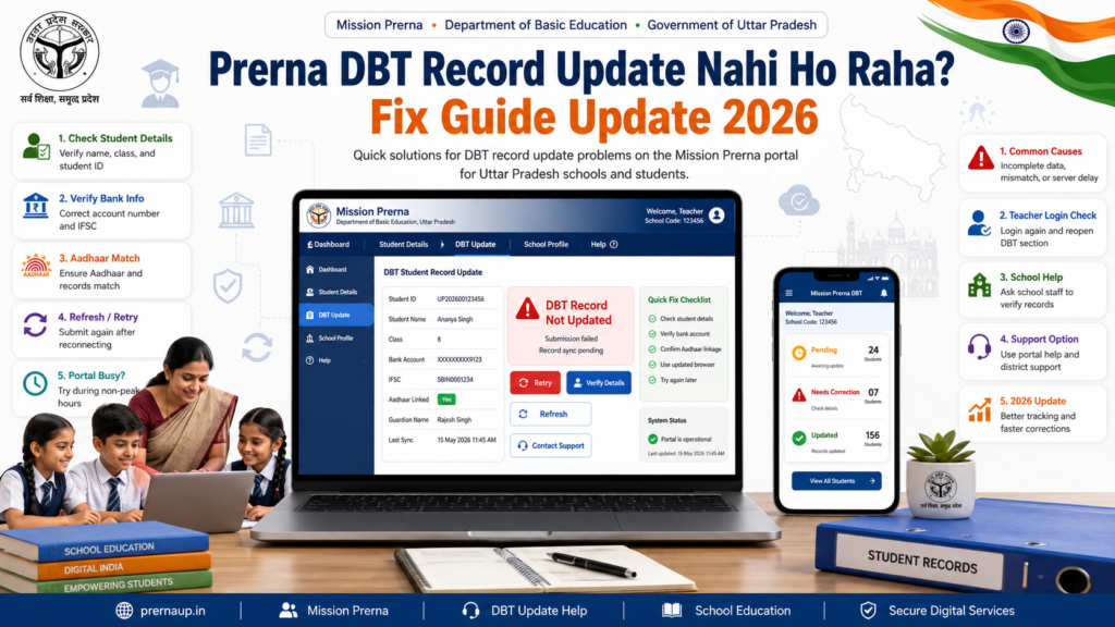 Prerna DBT Record Update Nahi Ho Raha To Kya Karein?