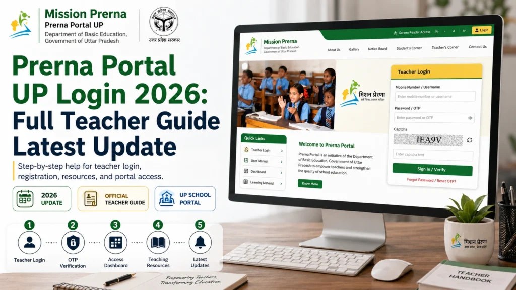 Prerna Portal UP Teacher Login 2026: Step-by-Step Process