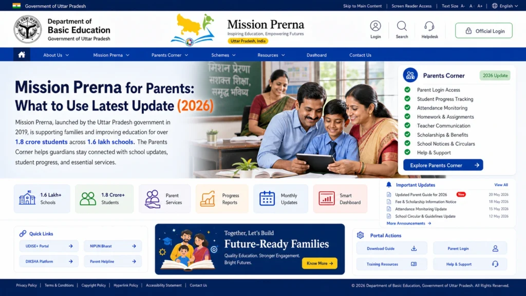 Features of the Prerna Portal for Parents